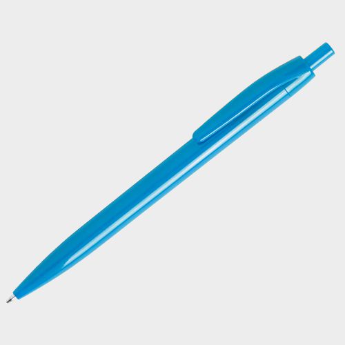 Bolígrafo plástico de colores con clip y tinta azul - Imagen 6
