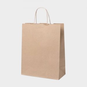 Bolsas de papel personalizadas medianas 100 g/m2 reutilizables