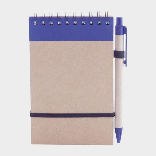 Cuaderno de cartón reciclado con bolígrafo de colores - Imagen 3