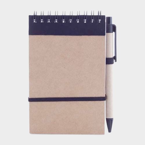 Cuaderno de cartón reciclado con bolígrafo de colores - Imagen 2