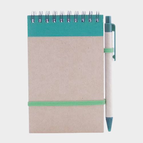 Cuaderno de cartón reciclado con bolígrafo de colores - Imagen 4