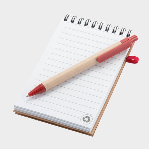 Cuaderno de cartón reciclado con bolígrafo de colores - Imagen 6