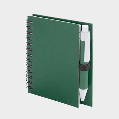 Libreta de cartón reciclado de colores con bolígrafo - Imagen 2