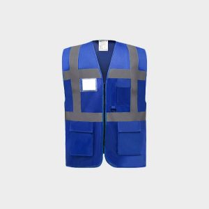 Chalecos de seguridad en colores flúor con bolsillos laterales Yoko